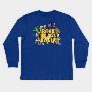 Rock, Flag, & Eagle Kids Long Sleeve T-Shirt